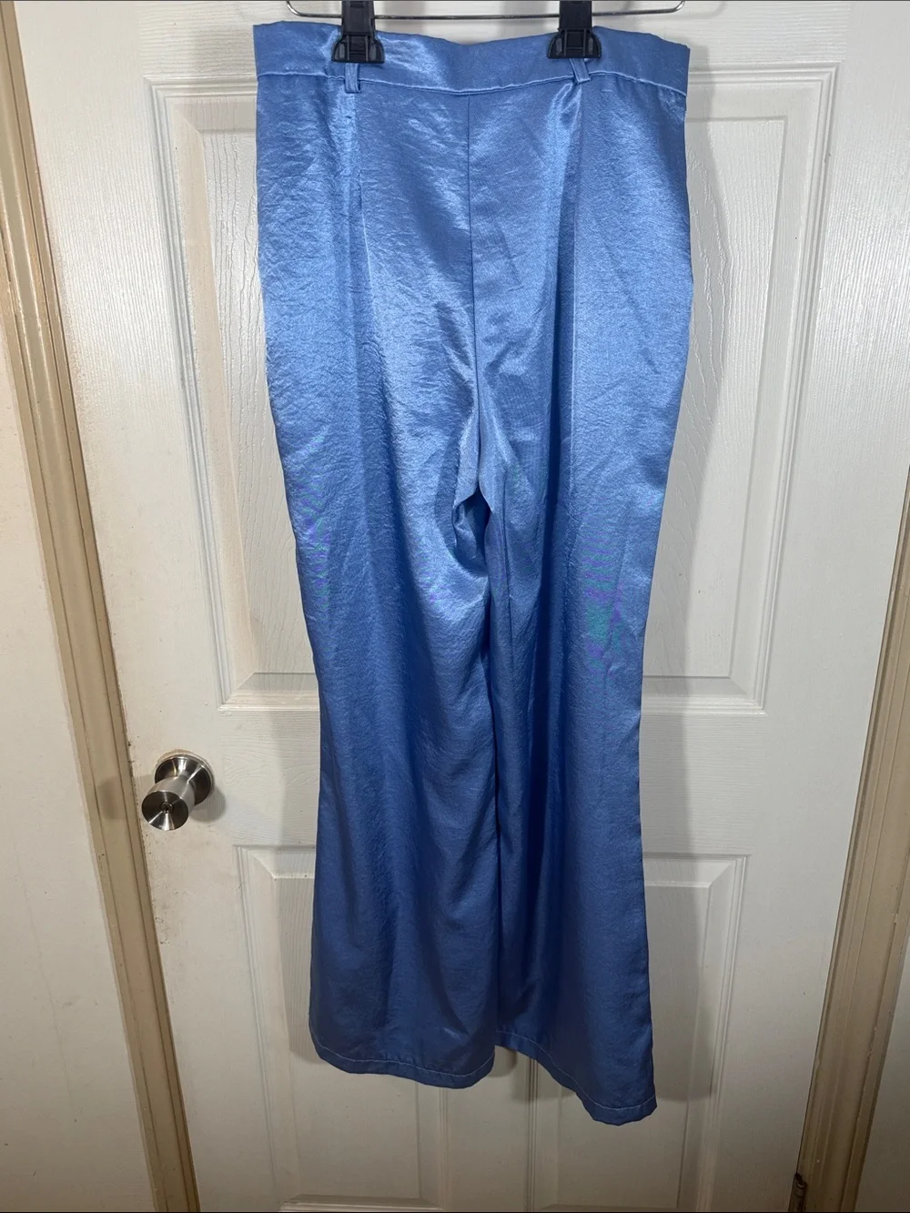 Chloe Sky Blue Satin Pantsuit Set